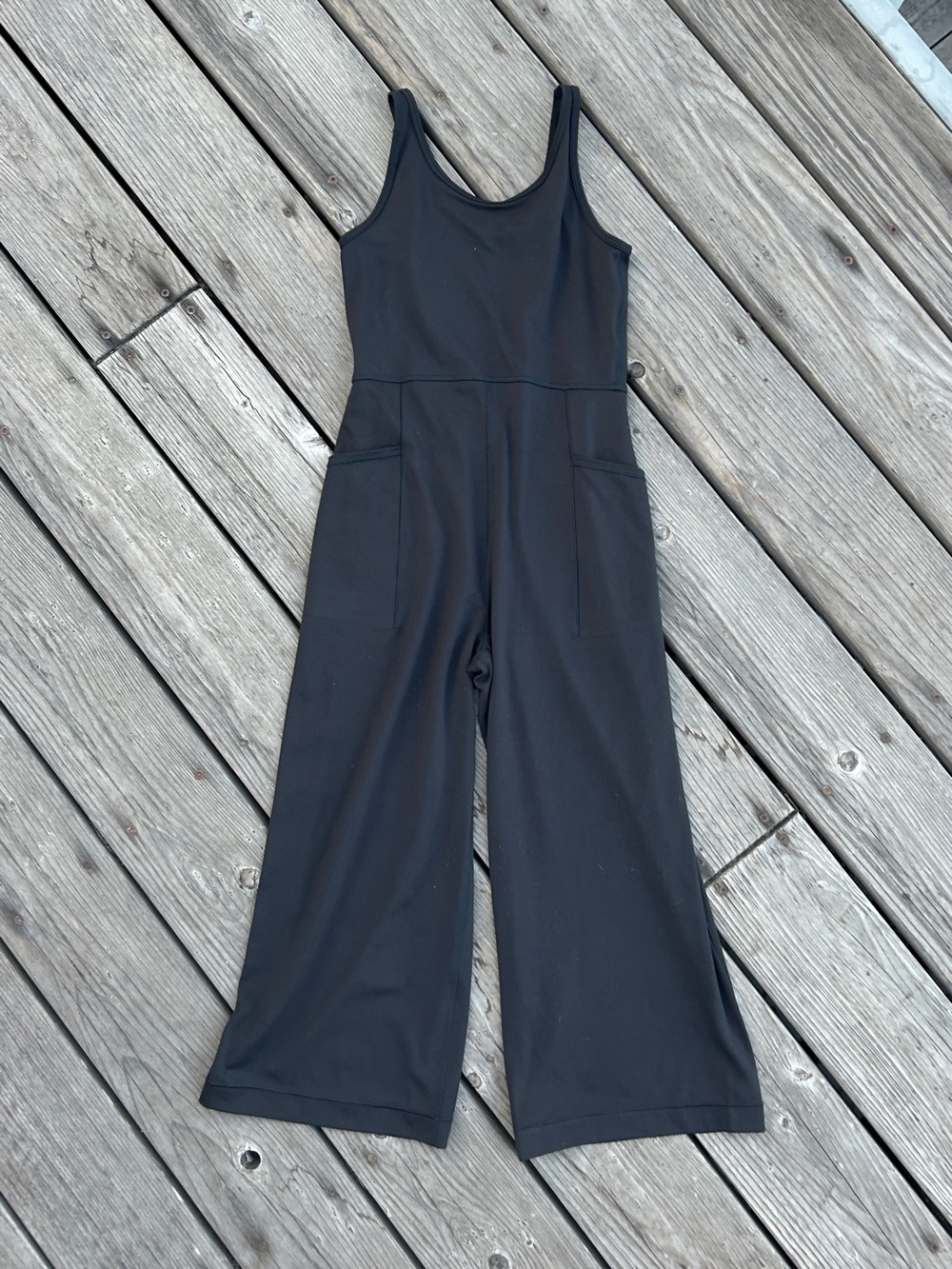 Athleta Girl Stash Your Treasures Black Jumpsuit Medium Girls Kids 8 10